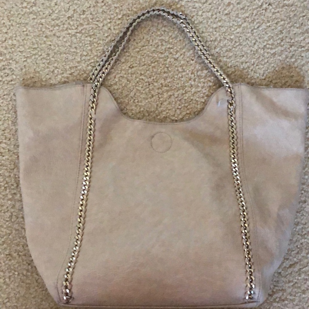 Tan studded purse